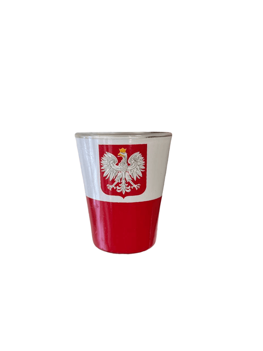 Polish Eagle Crest Shot Glass Drinking Glass Poland