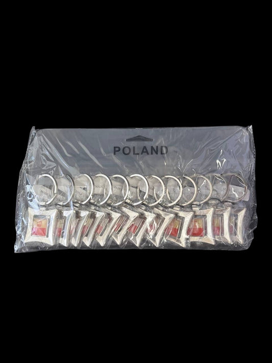 Bulk of Poland Keychain Polish Square Designs 12 Pack