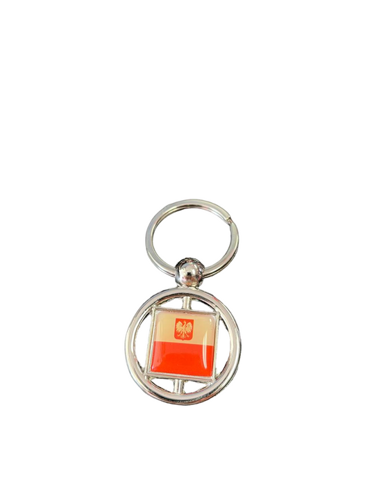 Poland Keychain Polish Square in Circle Designs