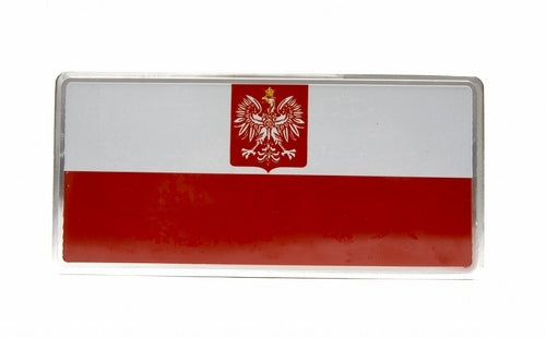 Bulk Polish Metal Plate Flag Sticker 3"X 6.5" (12pack)