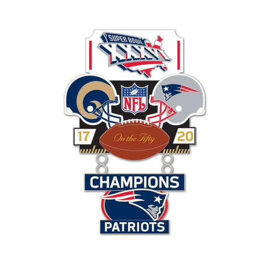 Past Super Bowl Champion New England Patriots Collector Pin