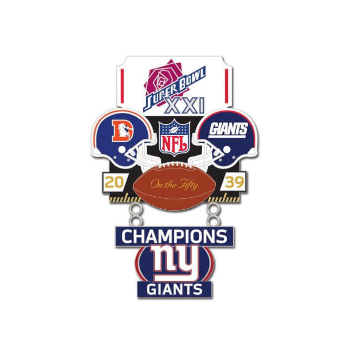 Past Super Bowl Champion New York Giants Collector Pin