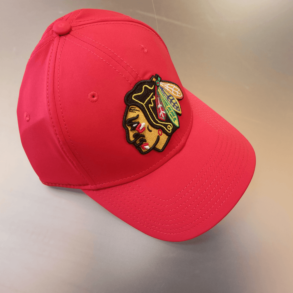 Chicago Blackhawks Stretch Fit Hat Embroidered Red 
