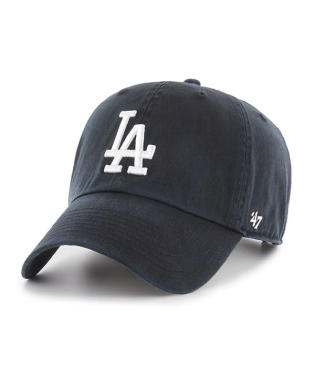 Los Angeles Dodgers '47 Brand Black & White Clean Up Adjustable Hat