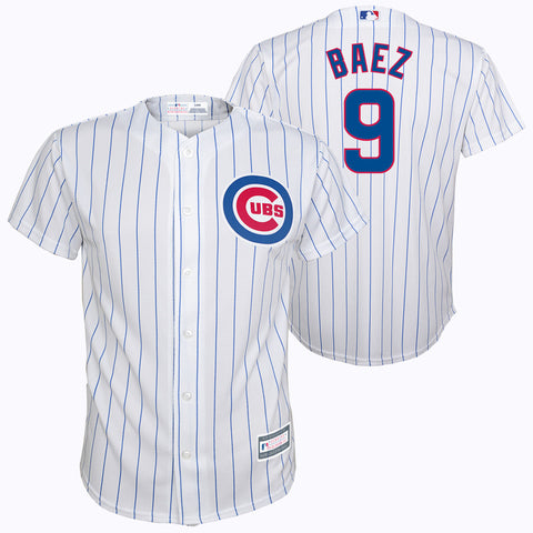 Youth Majestic Chicago Cubs #9 Javier Baez Authentic Grey Road