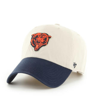 Men's '47 Cream/Navy Chicago Bears Sidestep Clean Up Adjustable Hat