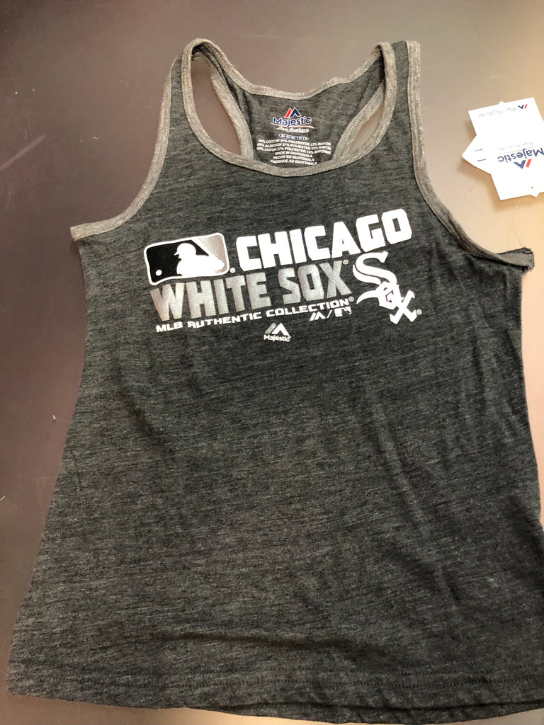 Girls Youth Chicago White Sox MLB Authentic Collection Tank Top Majest