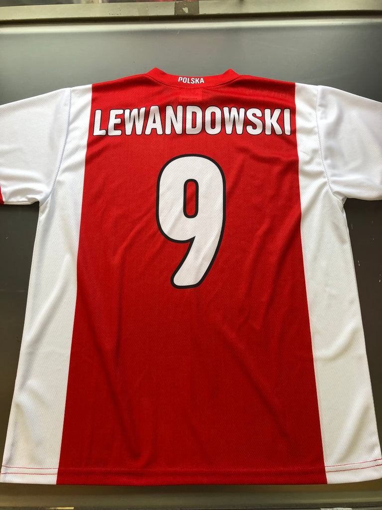 Mens Polska RED Robert Lewandowski #9 Replica World Cup 2022 Jersey Ma