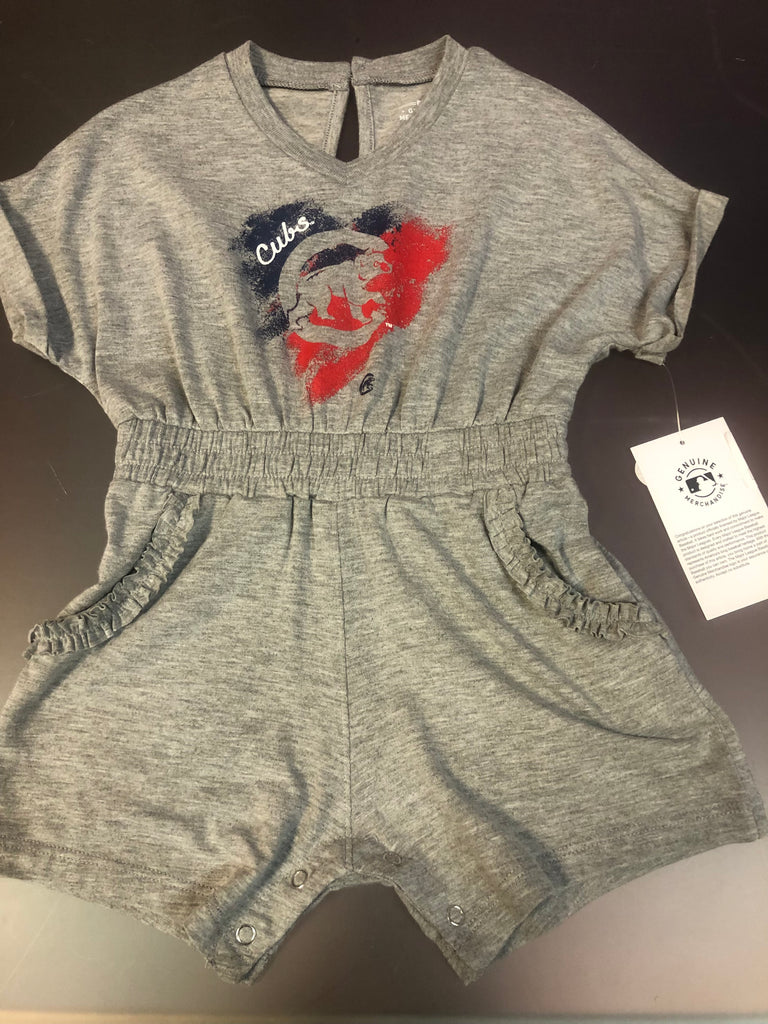 CHICAGO CUBS TODDLER GIRLS TAG ROMPER