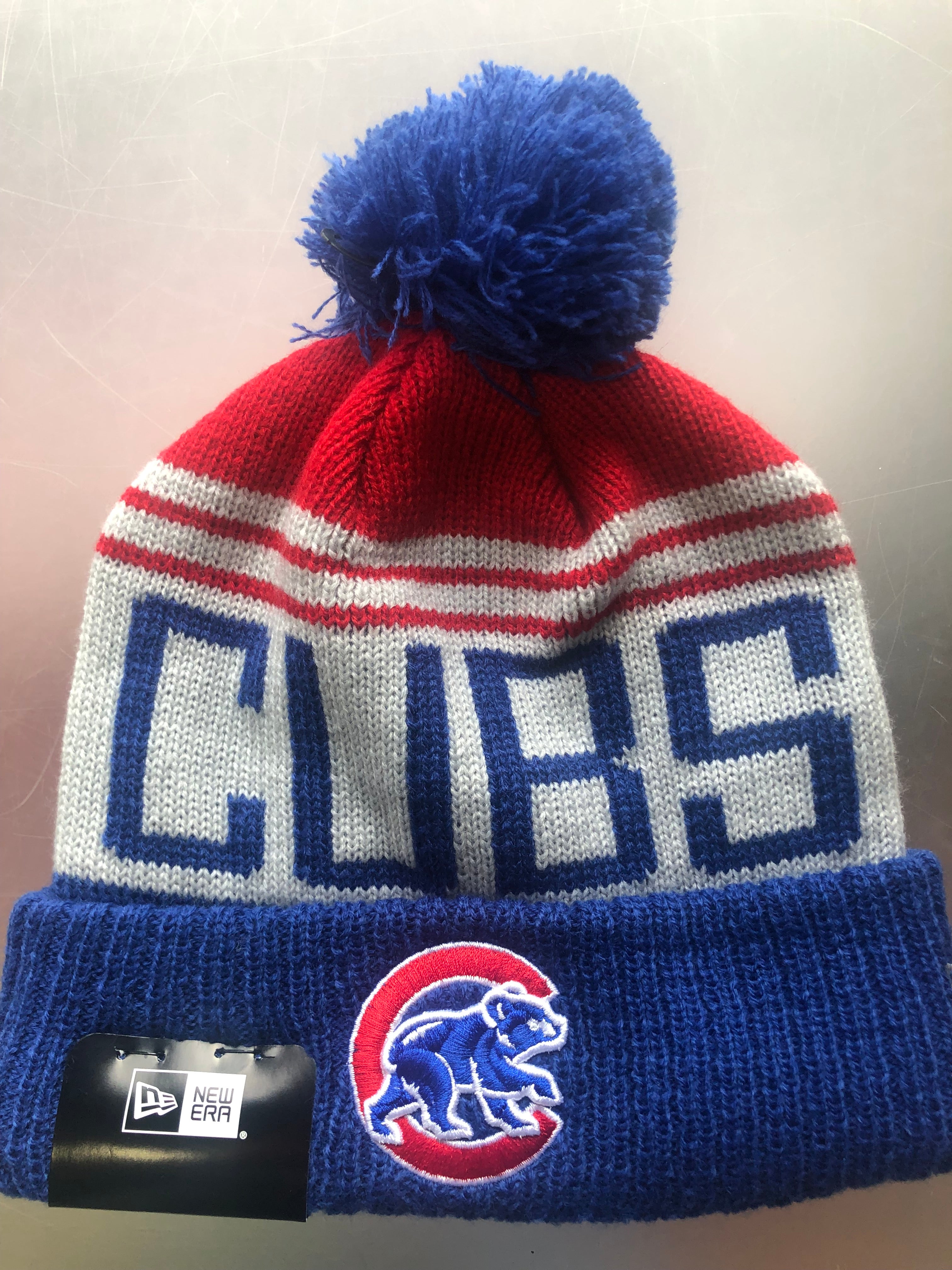 Chicago Cubs Men s MLB New Era Team Pride Knit Winter Hat Blue