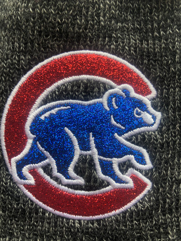 Chicago Cubs Bulls Bears & Blackhawks All in One Glitter 