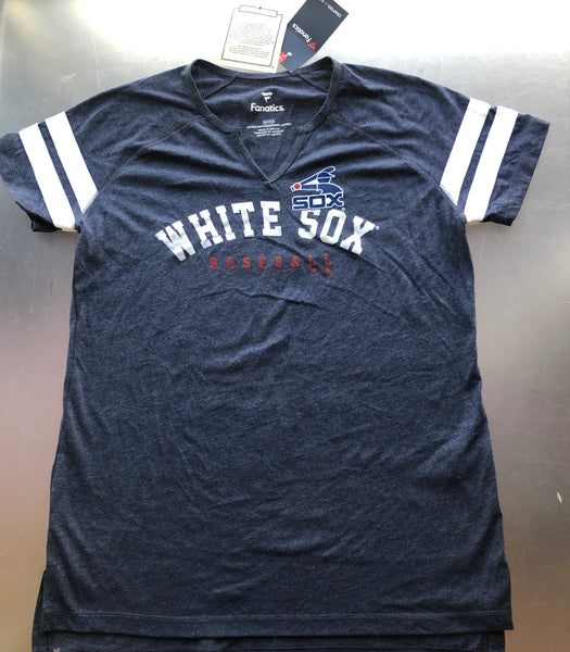 Chicago White Sox MLB Ladies Fanatics Pinstripes 3/4 Sleeve Shirt X-Large