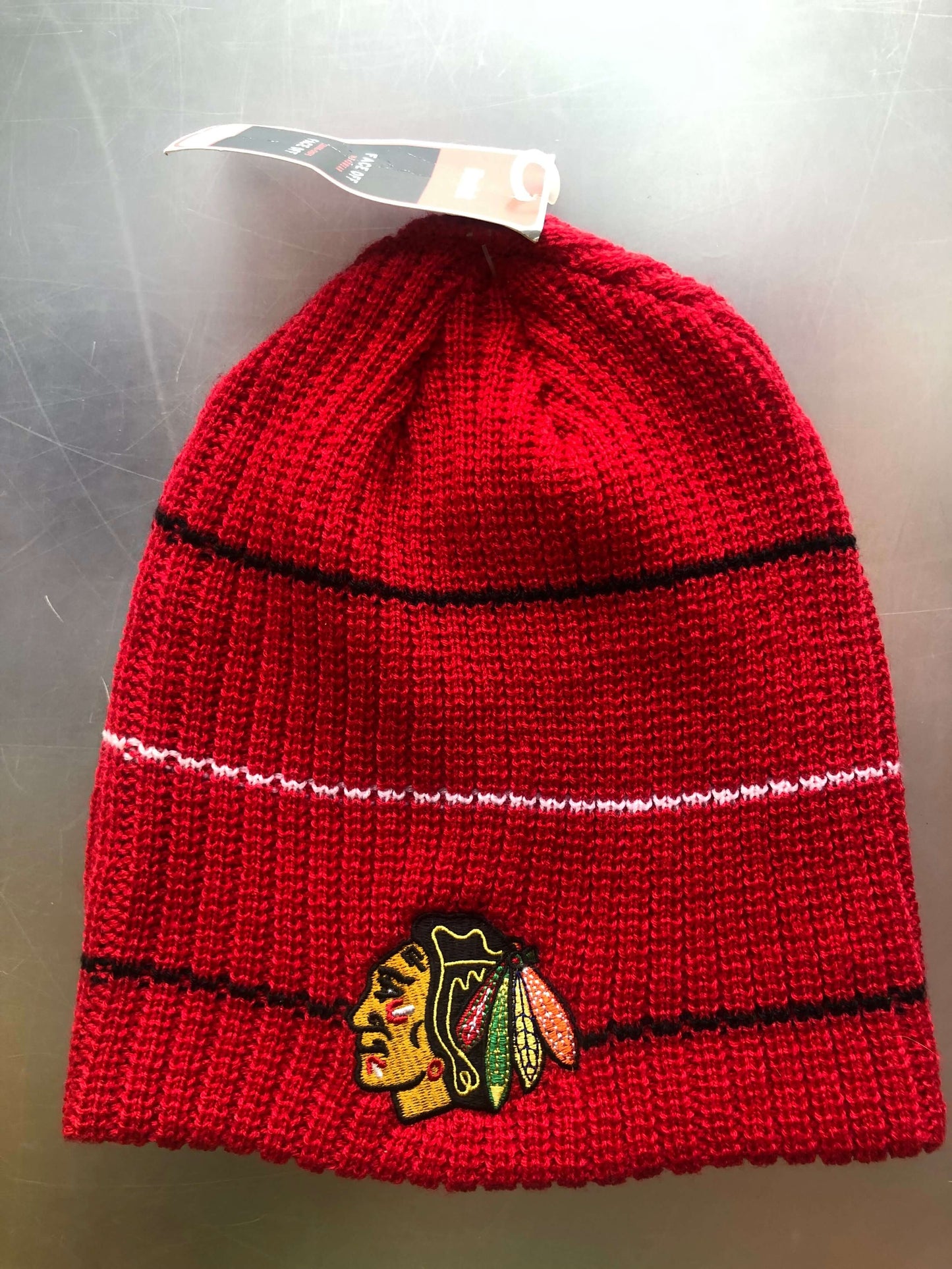 Chicago Blackhawks Reebok FACE OFF Retro Knit Beenie