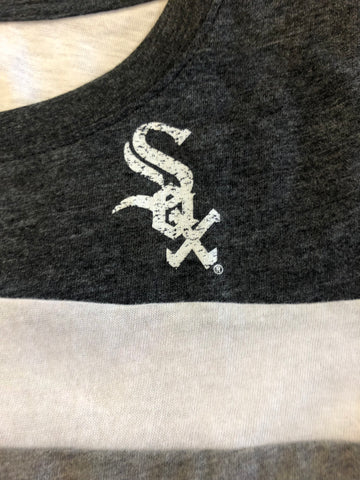 NIKE DRI FIT CHICAGO WHITE SOX MLB POLO SHIRT Women Size Medium Black And  White