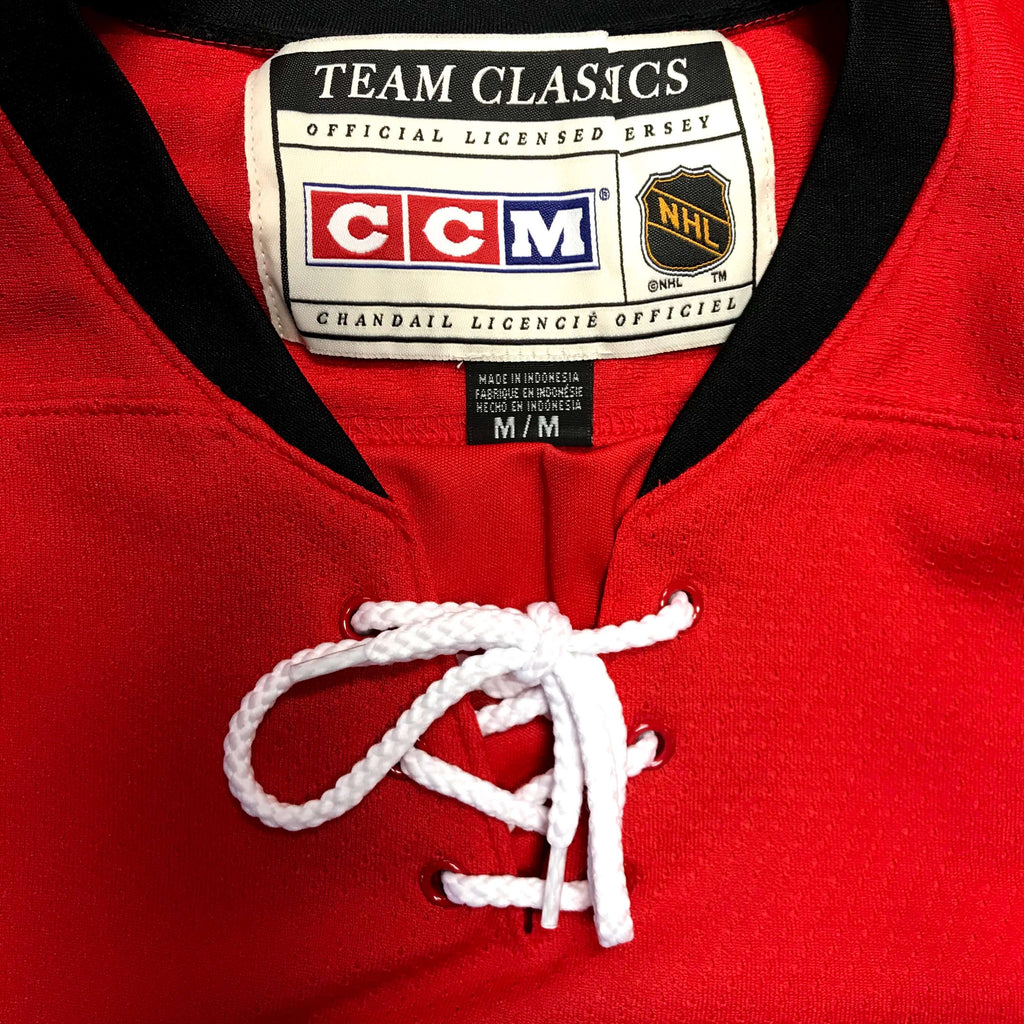 Men's Chicago Blackhawks CCM Red Classic Authentic Throwback Team Jersey