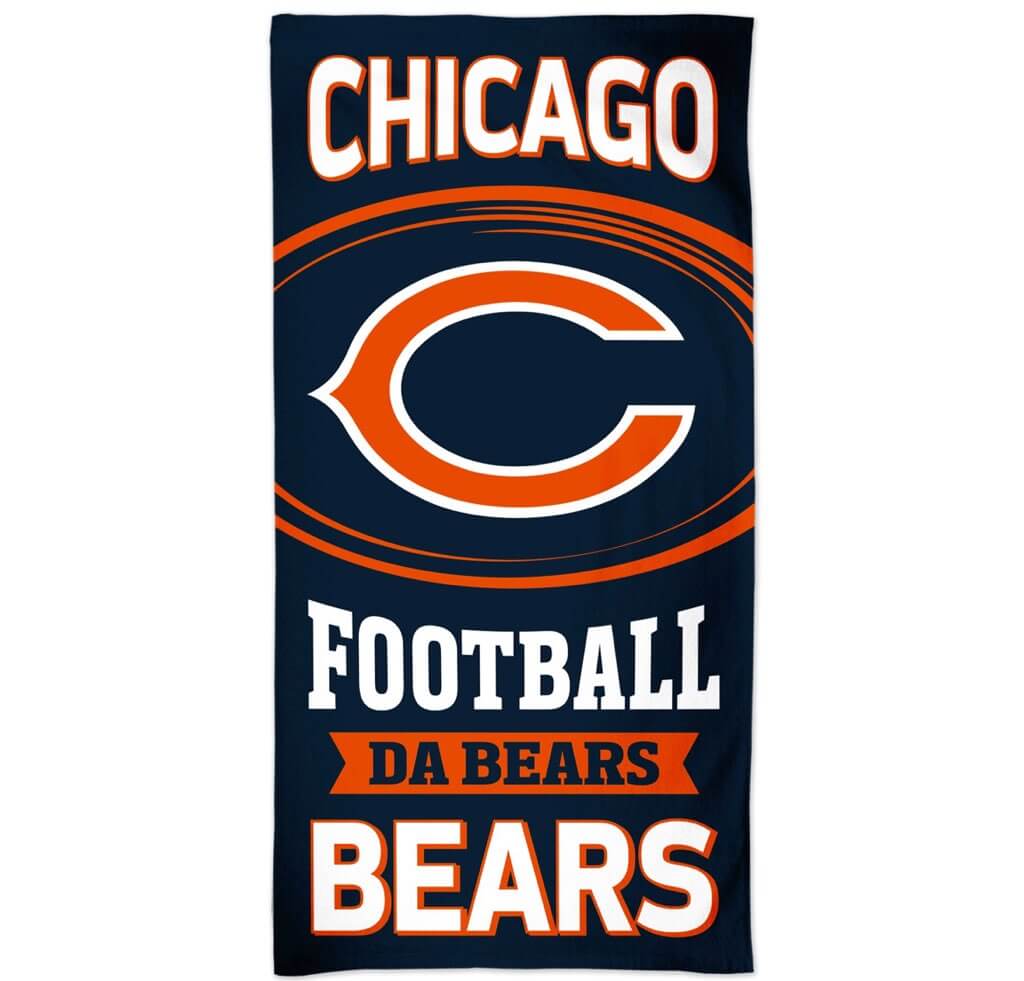 CHICAGO BEARS FIBER BEACH TOWEL 9LB 30" X 60 Win Craft