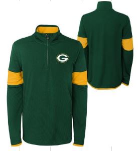 Green Bay Packers NFL Apparel Long Sleeve T-Shirt Large V-Neck Yellow  Embroidery