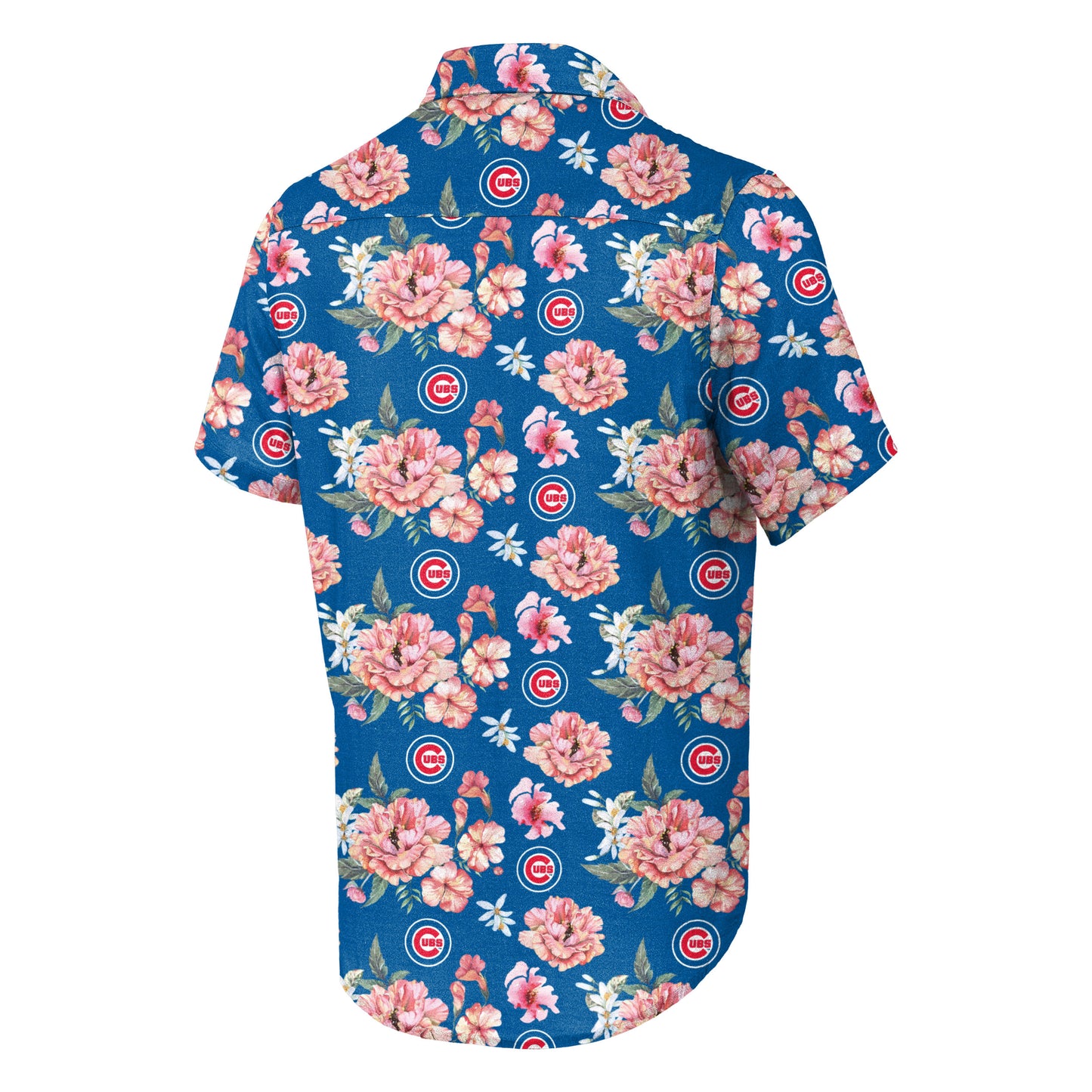 Chicago Cubs Floral Button Up Hawaiian Shirt by FOCO