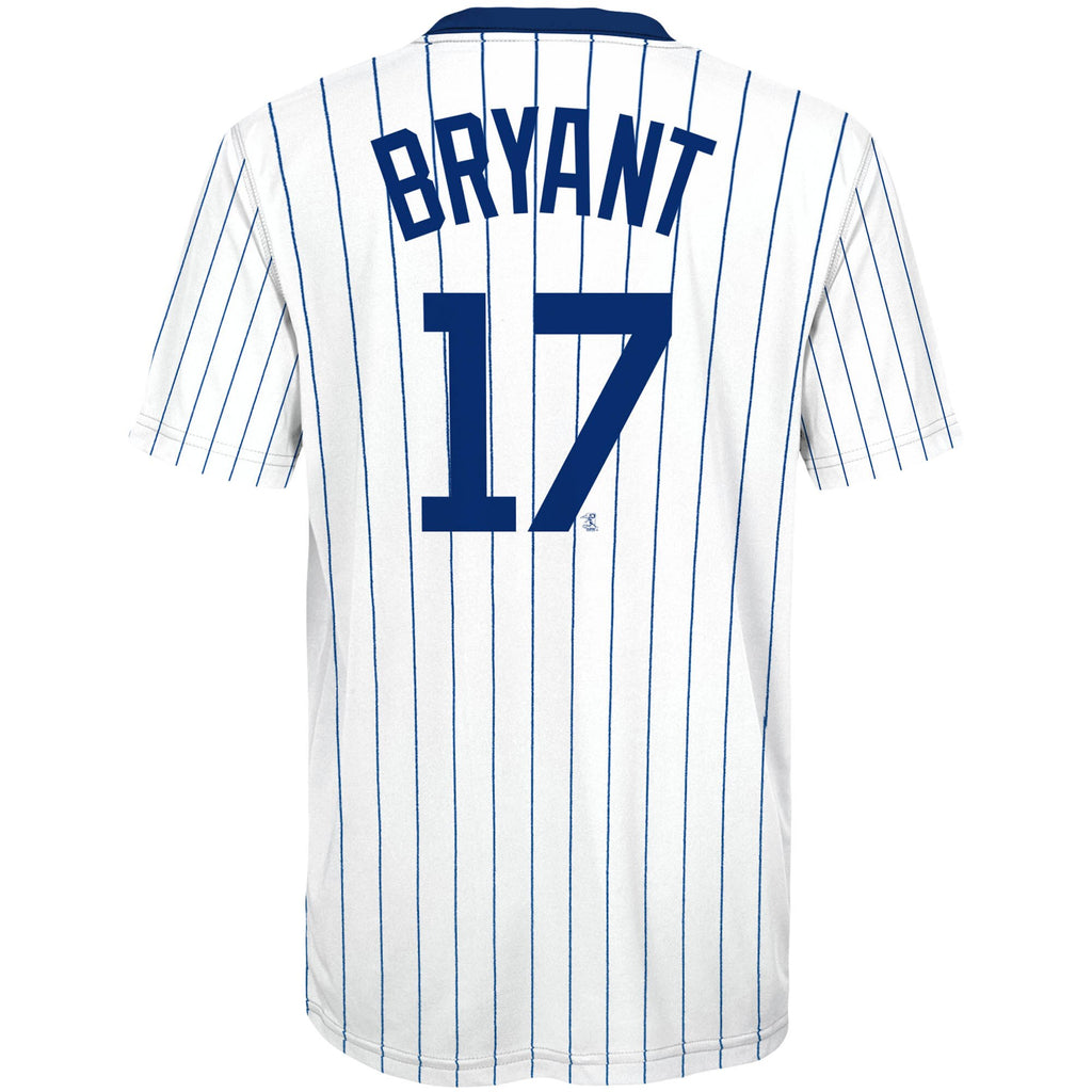 Majestic Kris Bryant Chicago Cubs Youth White Sublimated Cooperstown Collection Jersey T-Shirt Size: Youth Medium