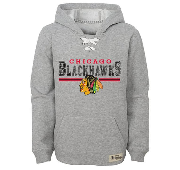Outerstuff Chicago Blackhawks Youth Legendary Hooded Sweatshirt Large = 14-16