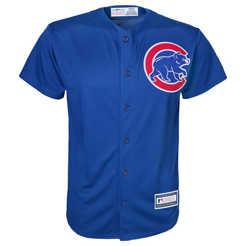 Chicago Cubs Youth Majestic #17 Kris Bryant Home Stitched Jersey - Blu