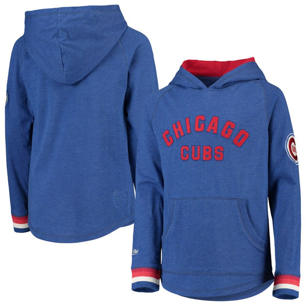 Chicago Cubs Mitchell & Ness Youth Retro Logo Pullover Hoodie - Royal