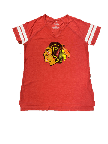 47 Chicago Blackhawks Women's Sandstone Ka Midrange Raglan Shirt Small