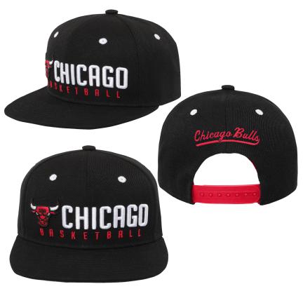 Chicago Bulls Hat Mens Black Flag Snapback Basketball NBA Mitchell & Ness  Cap