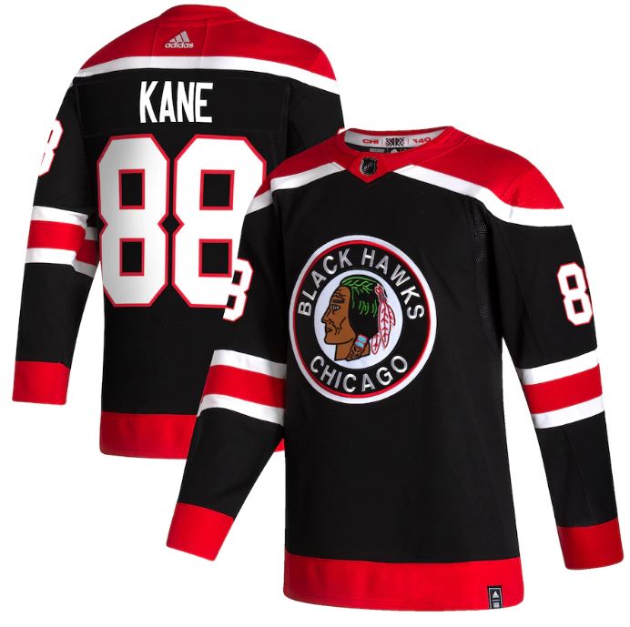 New Adidas Chicago Blackhawks 100th Anniversary Patrick popular Kane Jersey XXL