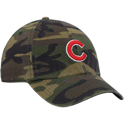 Chicago Cubs '47 Black on Black Logo Clean Up Adjustable Hat