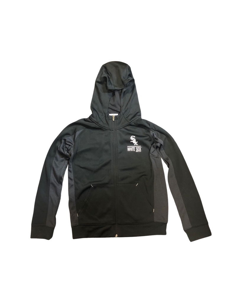 Infant Chicago White Sox Black Fleece Full-Zip Hoodie