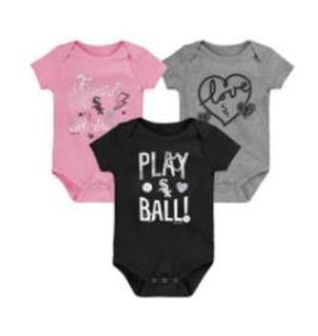 NFL Chicago Bears Baby Girls' Onesies 3pk Set - 12M