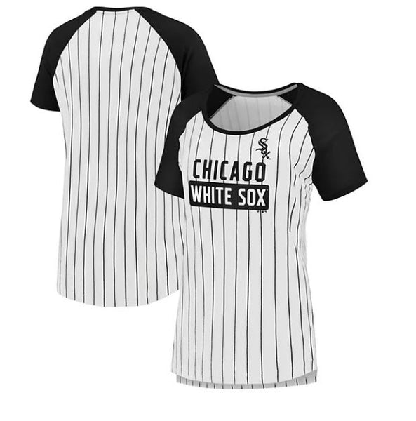 Chicago White Sox Women's Sox Pinstripe w/ Navy/Red Trim and