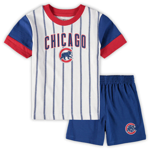 Infant MLB Chicago Cubs Double Short Sleeve 2 Pack Creeper Set 0/3M