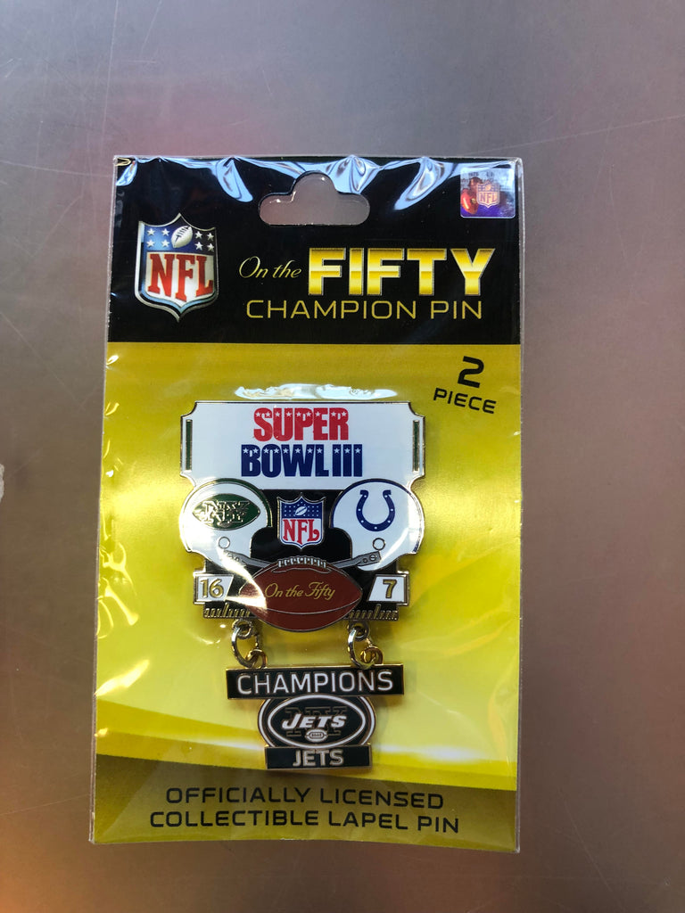 Past Super Bowl Champion New York Jets Collector Pin