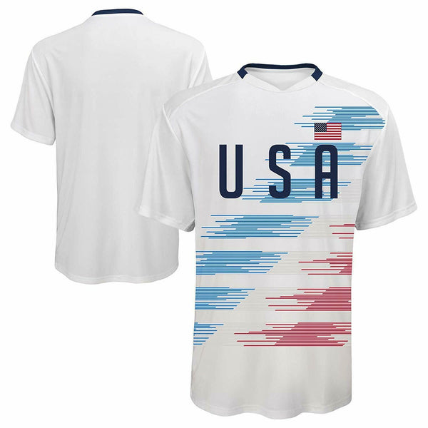 Gen2 Team USA Youth Girls Soccer Officially Licensed S/S Sublimation Jersey Tee Large (14)