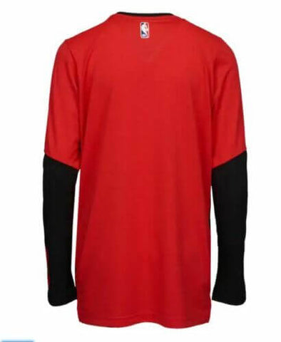 Men's Chicago Bulls Nike Red Practice Long Sleeve Performance T-Shirt